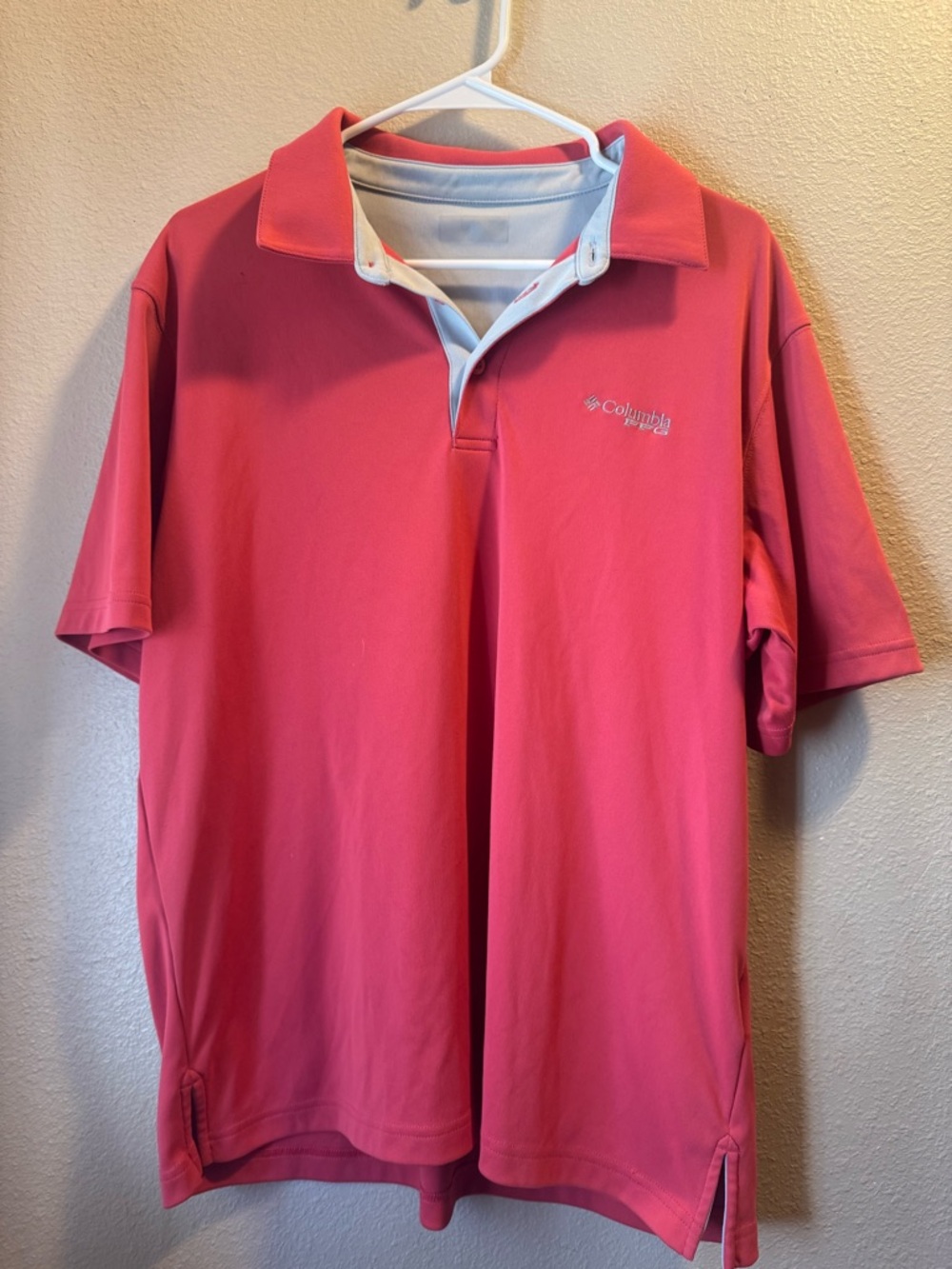 Columbia Men’s Coral Pink Short-Sleeve Polo